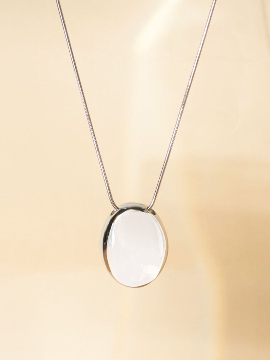 SALTY Stone-Studded Stainless Steel Pendants With Chains
