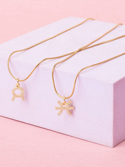 SALTY Set Of 2 Taurus & Pisces Pendant With Chain