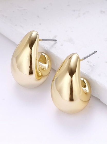 Teardrop Shaped Half Hoop Earrings