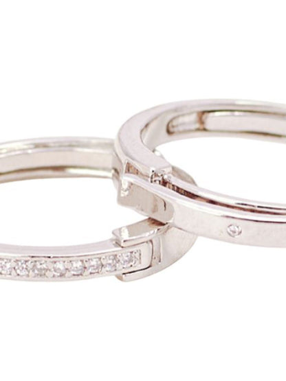 SALTY Set Of 2 Taken Coded Couple Stylish Adjustable Finger Ring