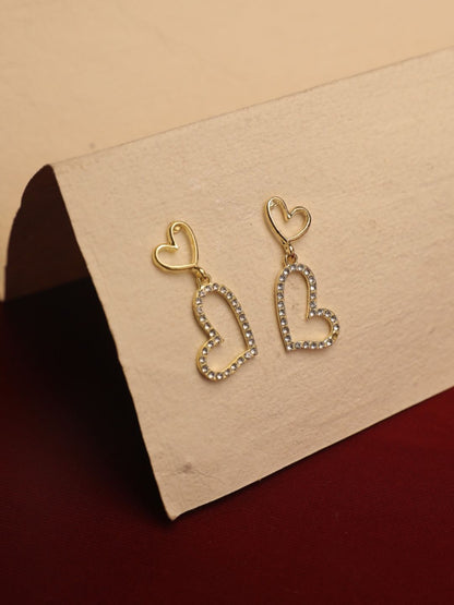 SALTY Valentines Day Charming Heart Shaped Drop Earrings