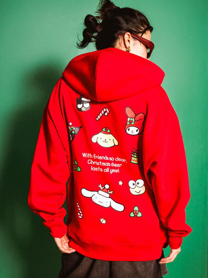 Women Graphic Hello Kitty & Friends Printed Cotton Sweatshirt