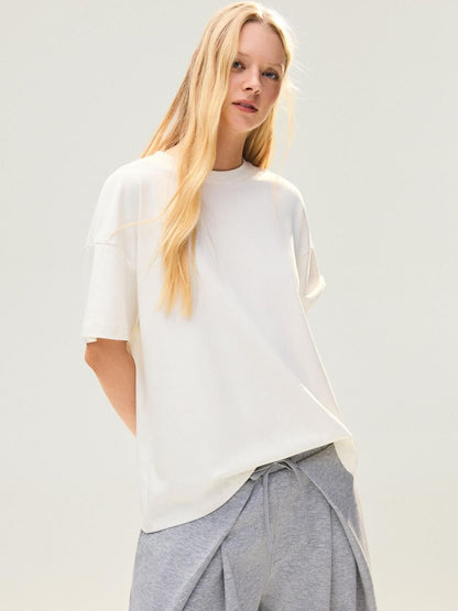 Short Sleeves Round Neck Oversized Fit Cotton T-shirt