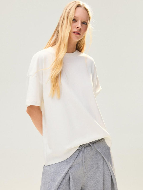 Short Sleeves Round Neck Oversized Fit Cotton T-shirt