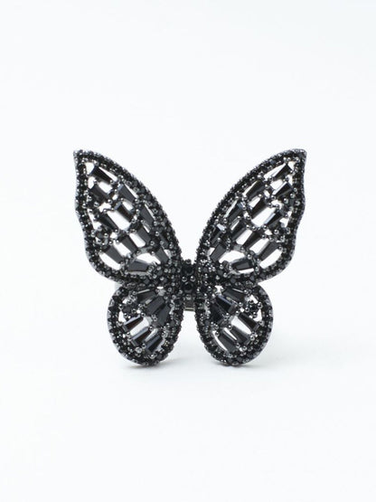 SALTY Black Beauty Bliss Stylish Adjustable Finger Ring