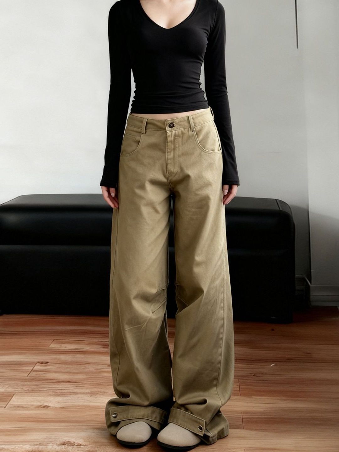 Women Wide Leg High-Rise Jeans