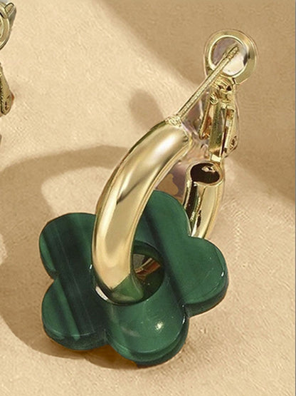 Floral Hoop Earrings