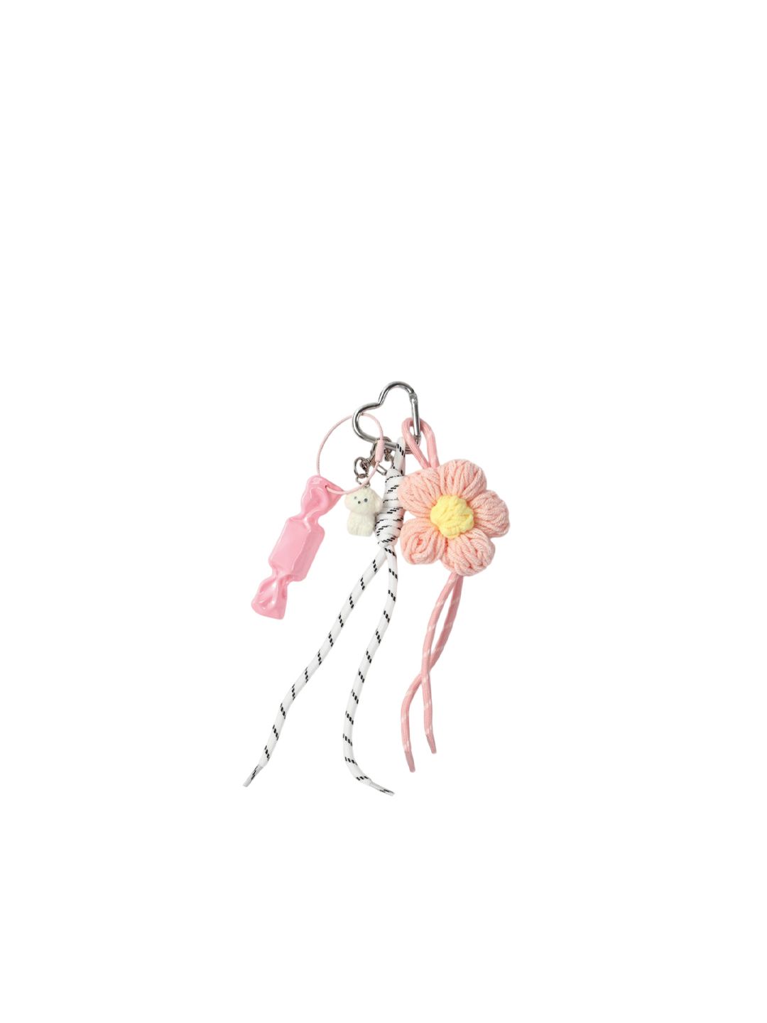SALTY Floral Croche & White Puppy Bag Charm