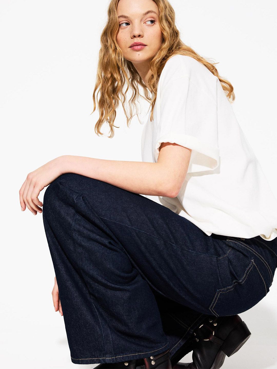Oversize short sleeve heavy cotton T-shirt