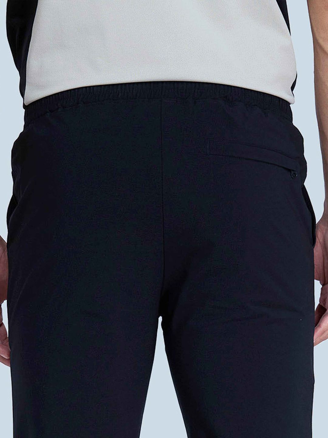 Men Black Workleisure Trousers