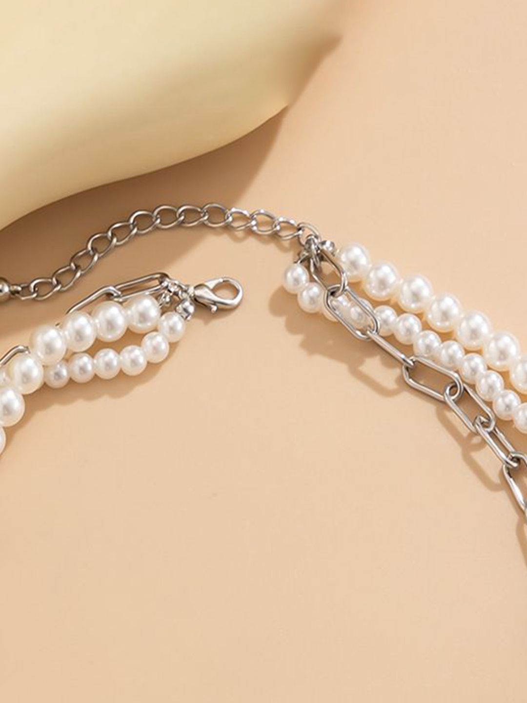Silver-Plated Enamelled Necklace