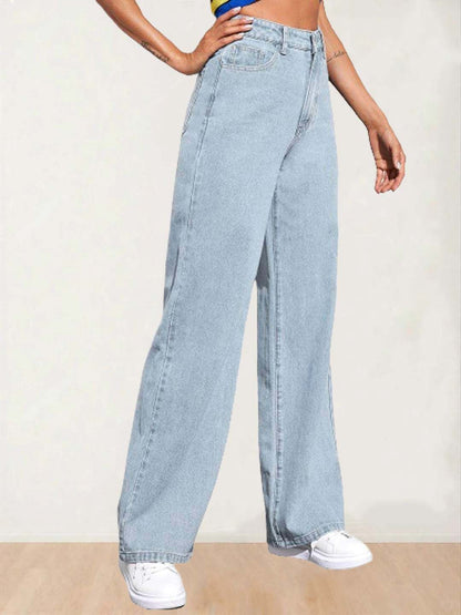 Women Straight Fit High-Rise Stretchable Jeans