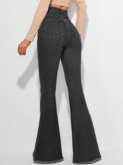 Women Bootilicious Bootcut High-Rise Cotton Jeans