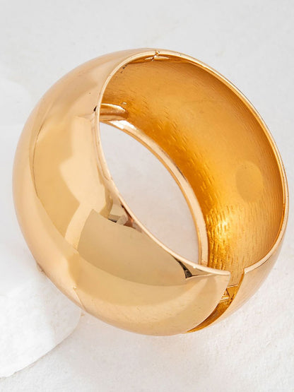 Gold-Plated Bangle-Style Bracelet