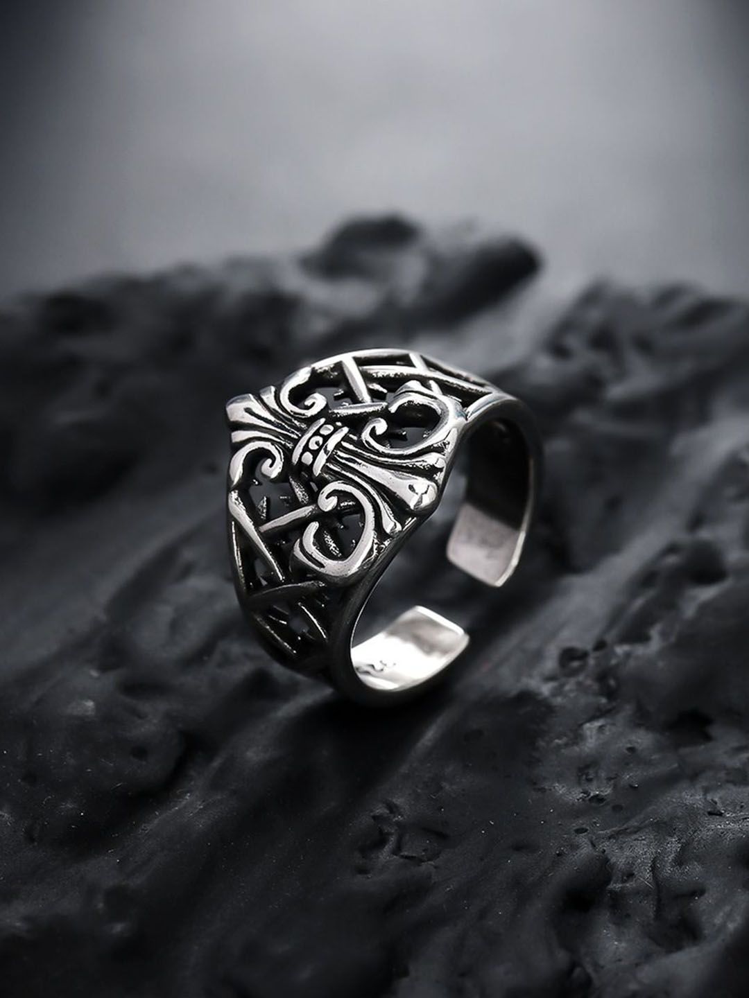 Silver-Plated  Adjustable Finger Ring