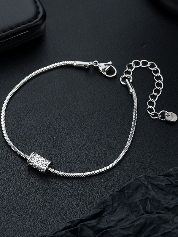 Men Silver-Plated Armlet Bracelet
