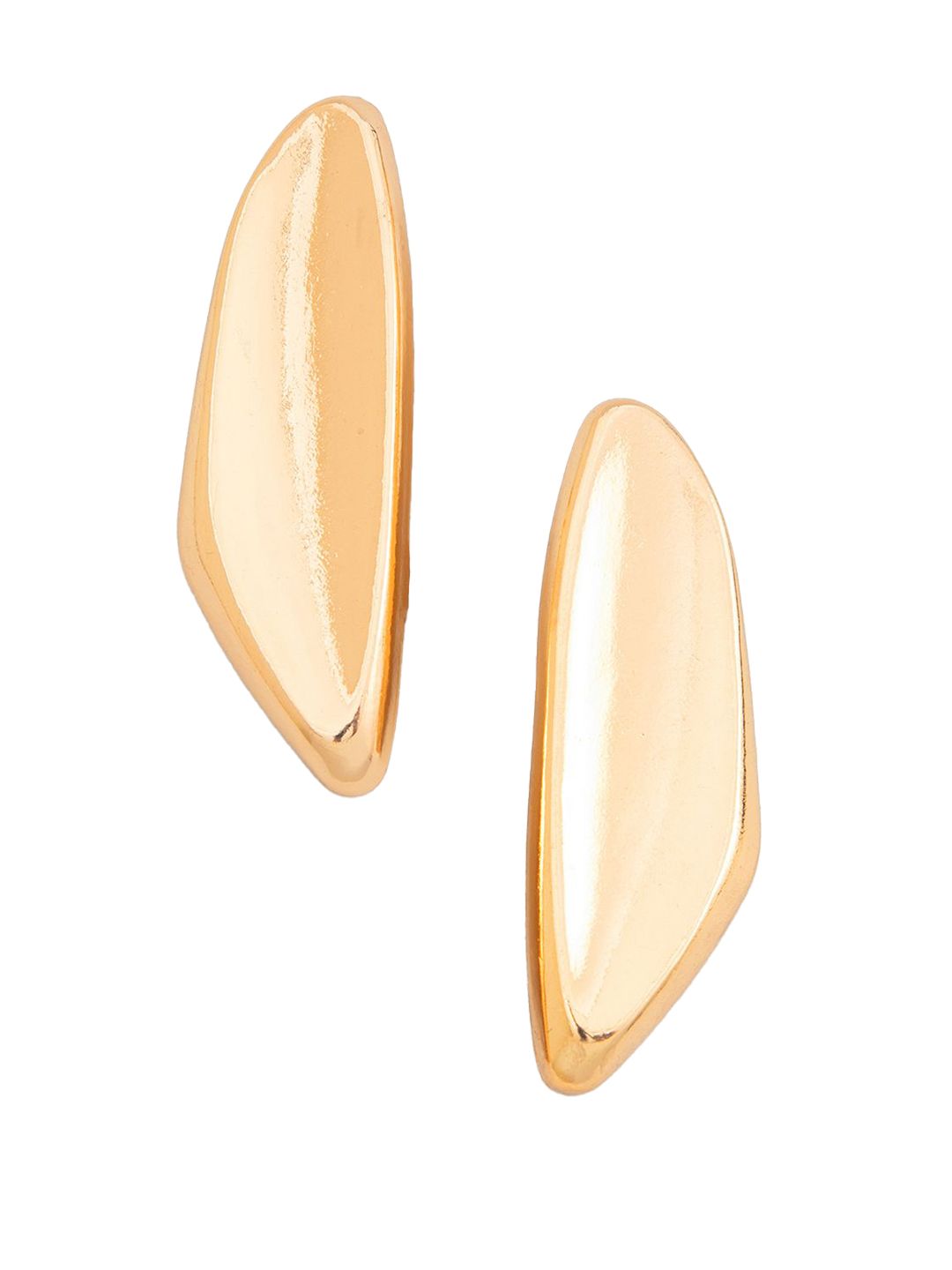 Gold-Plated Contemporary Drop Earrings