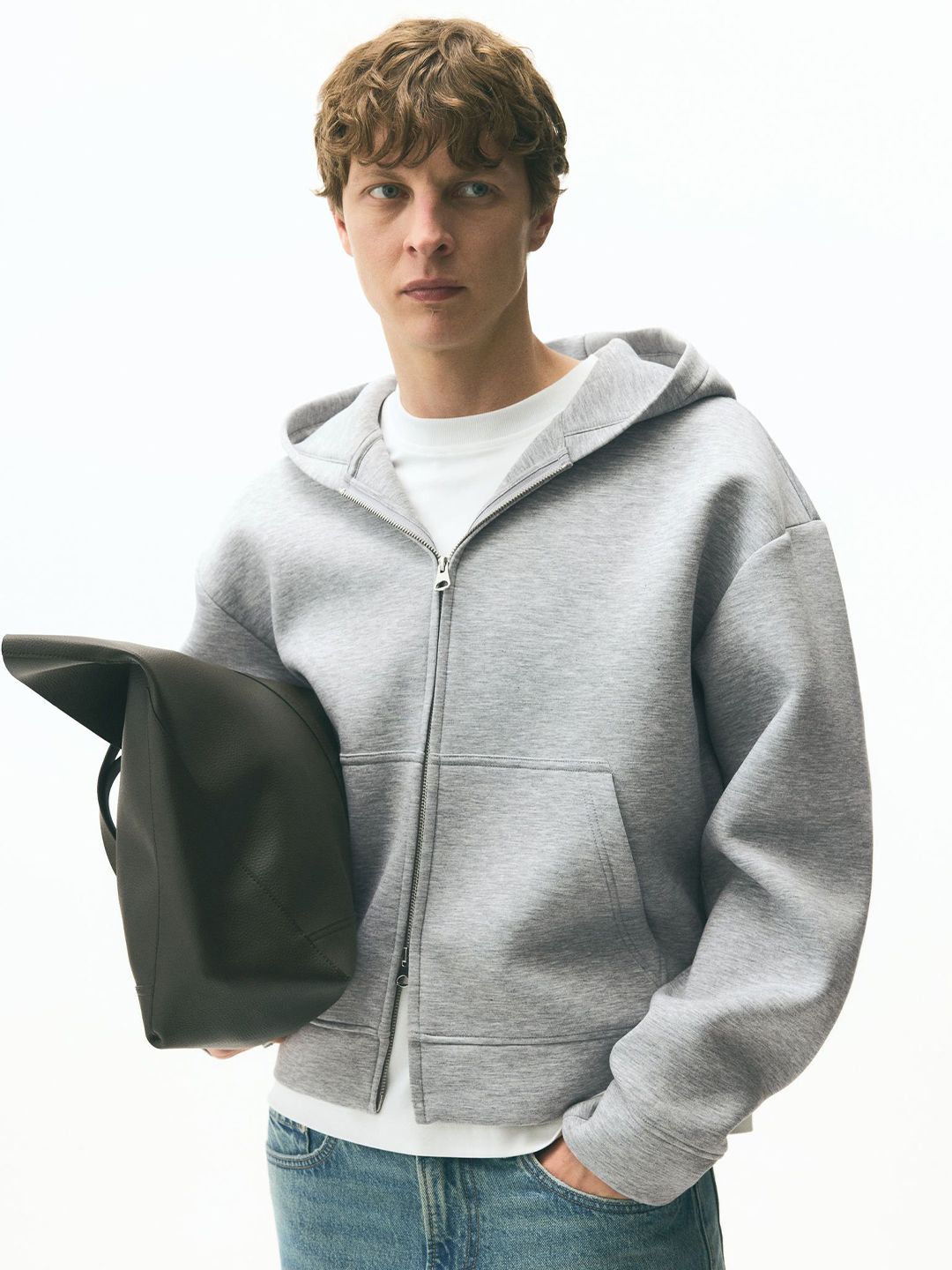 Loose Fit Zip-Through Hoodie