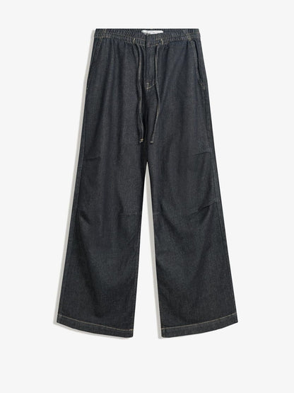 Wide-leg Fleece Jeans