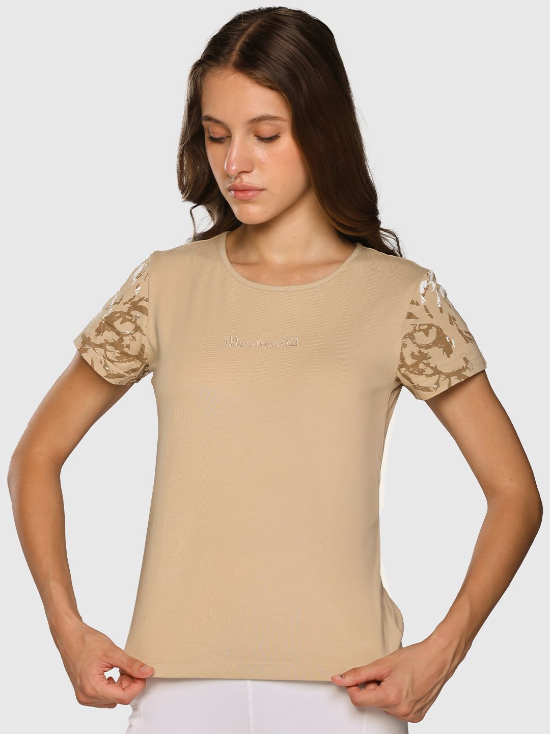 Abstract Printed Round Neck T-shirt