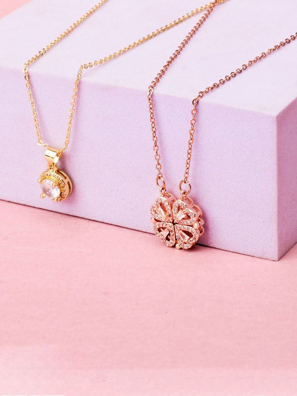 SALTY Linked Magnetic Clover & Gleam Kiss Jewellery set