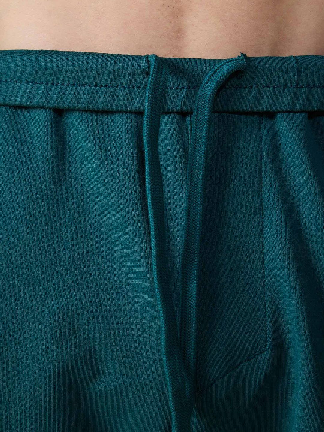 Green Cotton Leisure Shorts