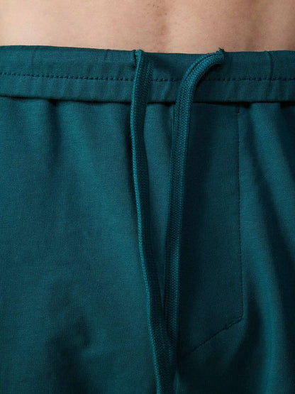 Green Cotton Leisure Shorts