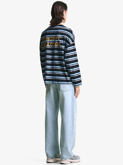 Studded Pure Cotton Baggy Jeans