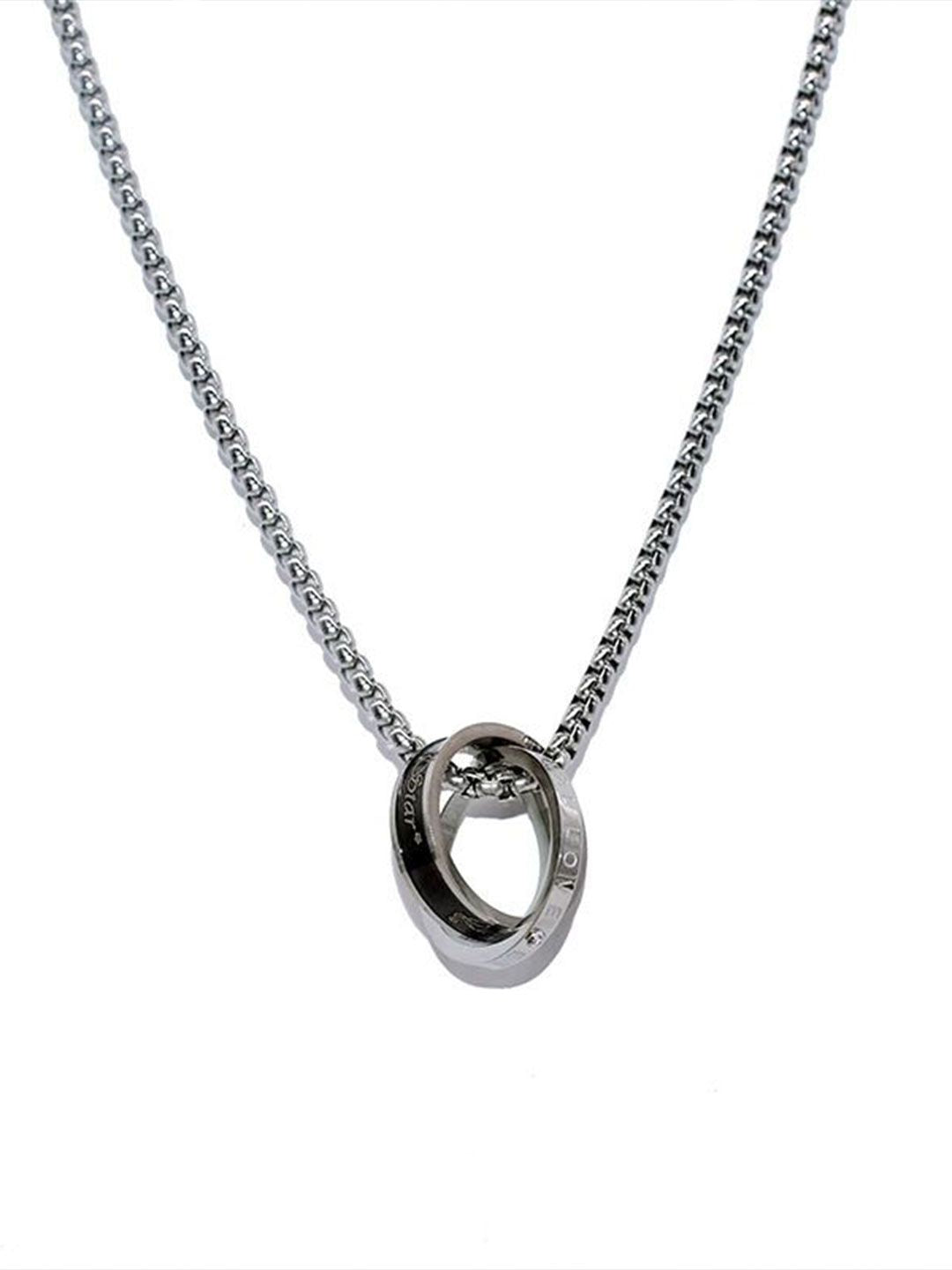Stainless Steel Silver-Plated Minimal Necklace