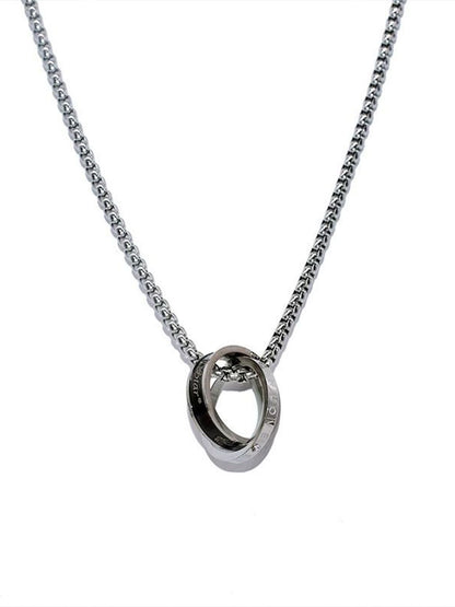 Stainless Steel Silver-Plated Minimal Necklace