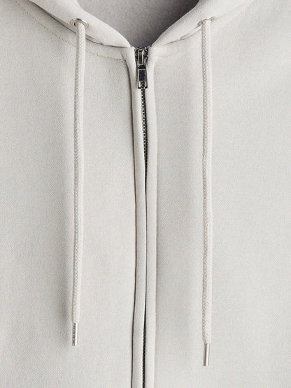 Loose Fit Zip-Through Hoodie