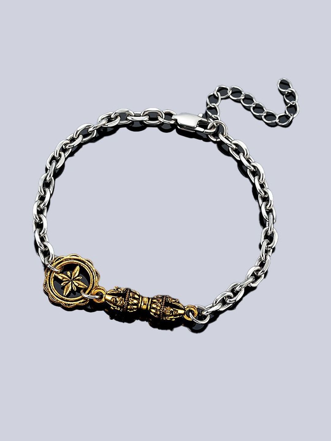 Men Silver-Plated Armlet Bracelet