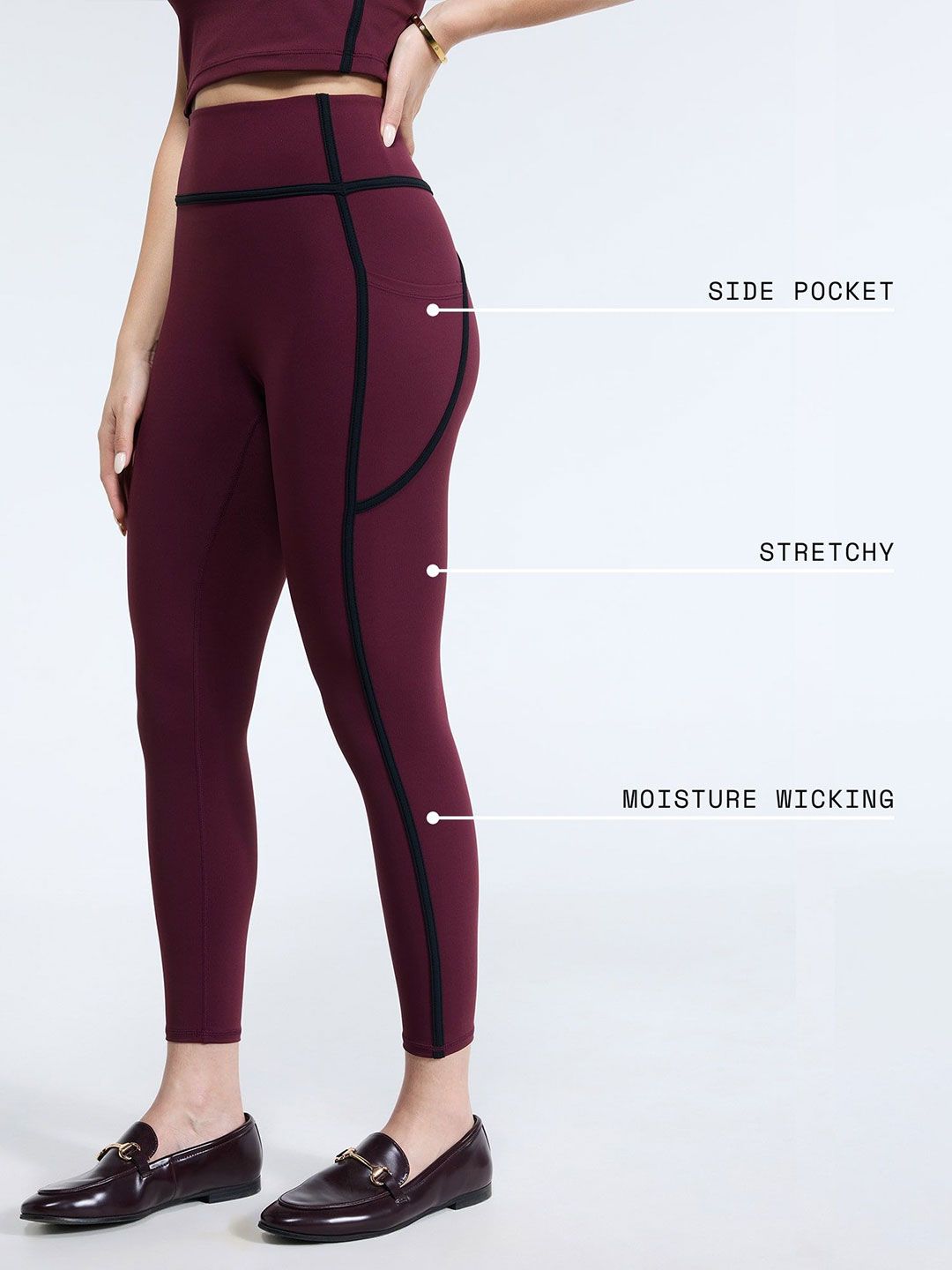 Women Aerial Contrast Leggings