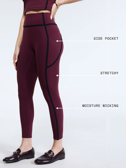 Women Aerial Contrast Leggings