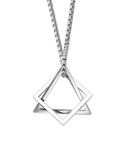 Stainless Steel Silver-Plated Minimal Necklace