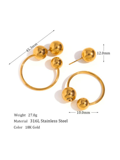 SALTY 18KT Gold-Plated Stainless Steel Hoop Earrings