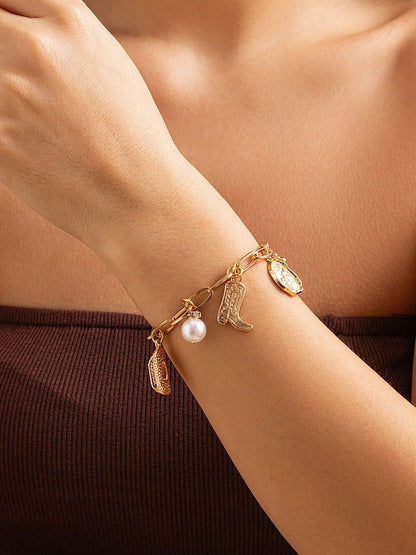 Gold-Plated Charm Bracelet