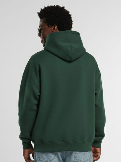 Men Solid Hooded Cotton Sweatshirt