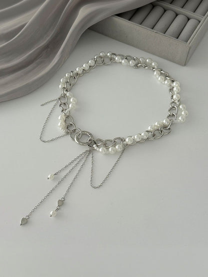 Silver-Plated Enamelled Necklace