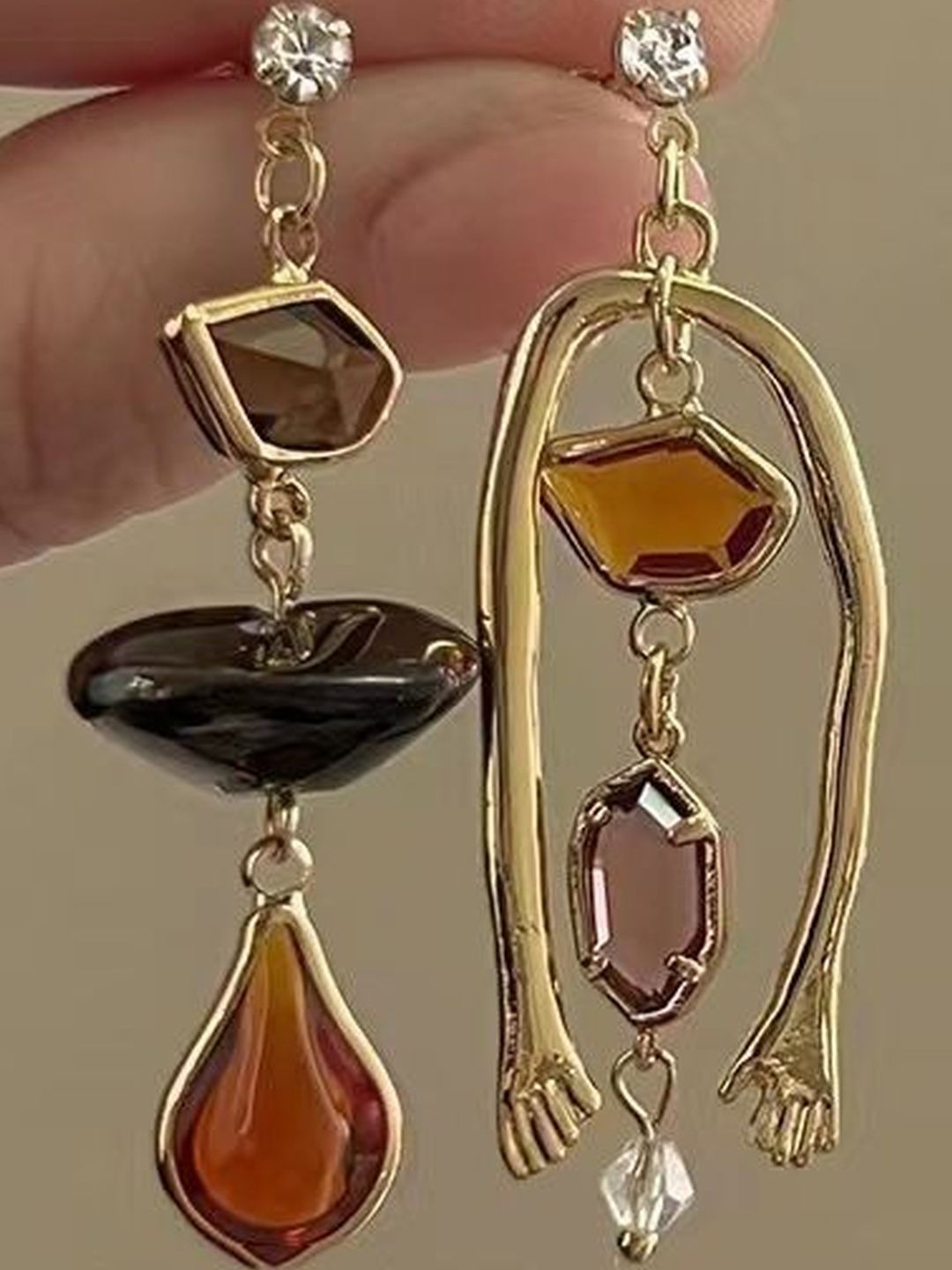 Geometric Drop Earrings