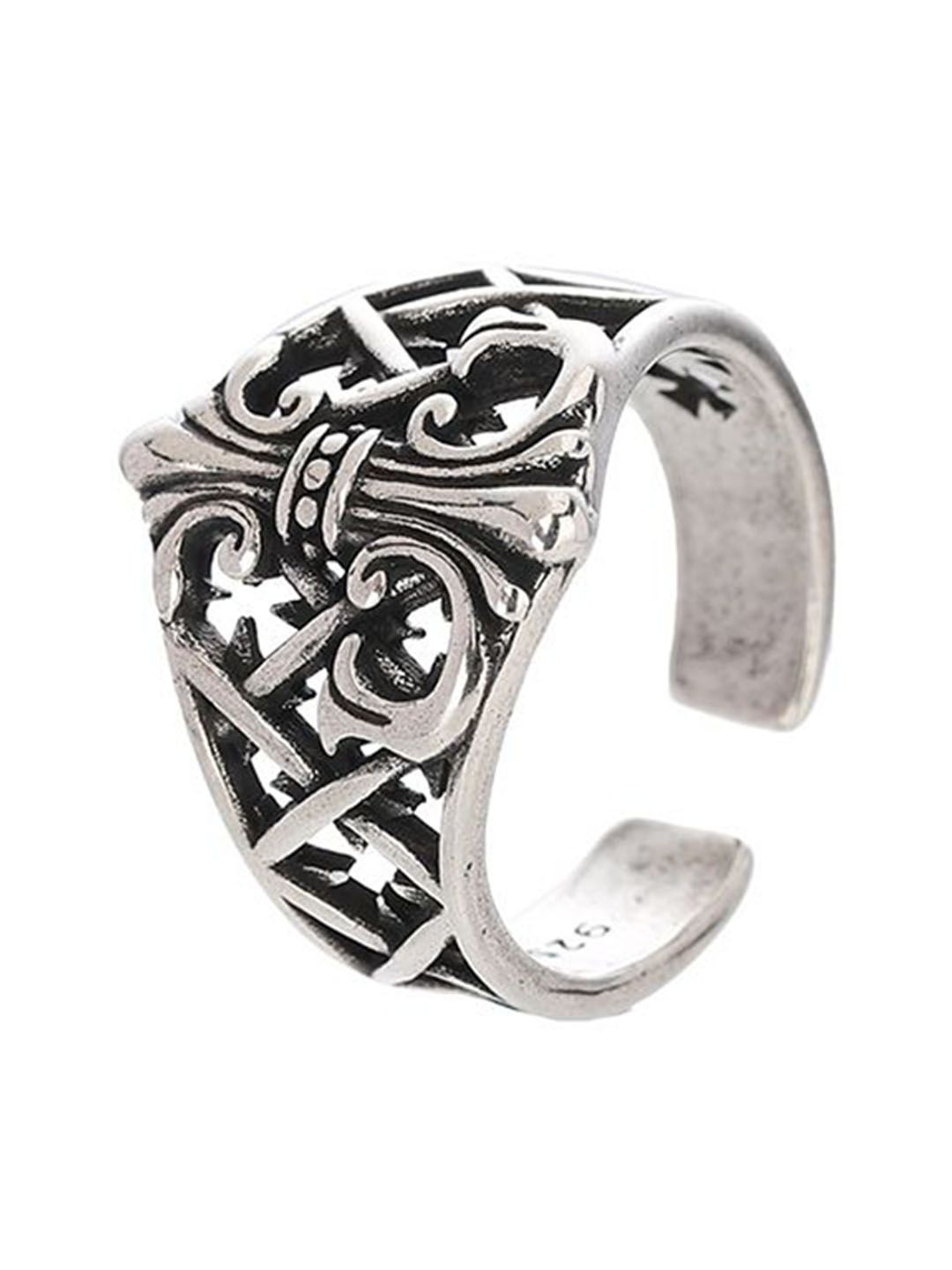 Silver-Plated  Adjustable Finger Ring
