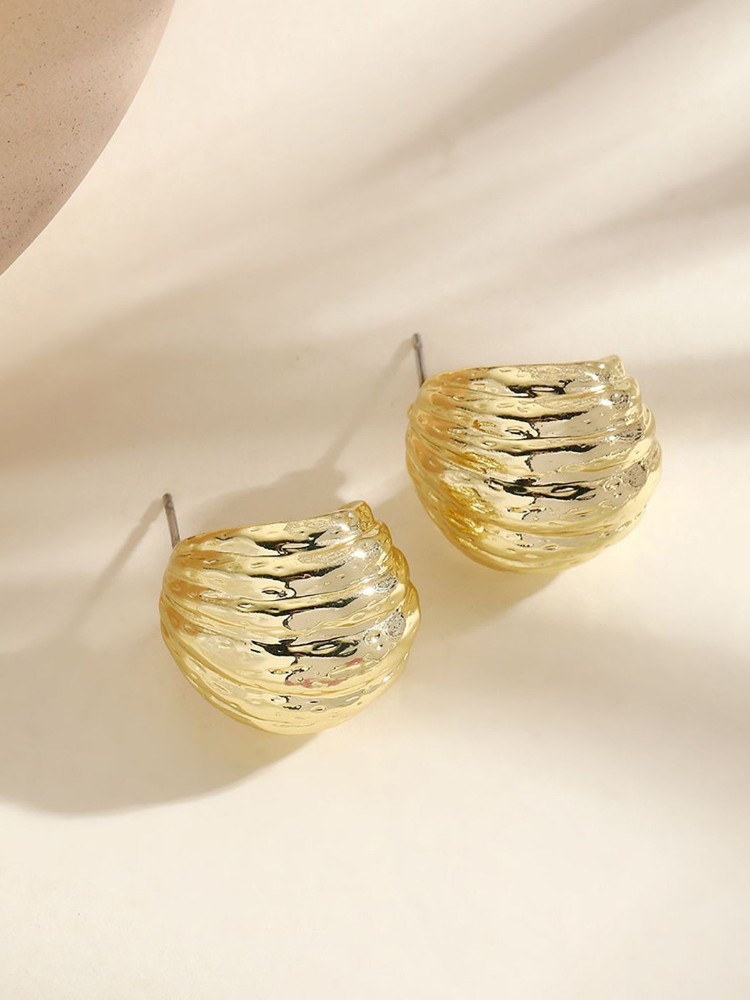 Gold-Plated Oval Studs