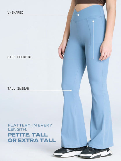 Women Pebble Tall Hourglass Flared Tights