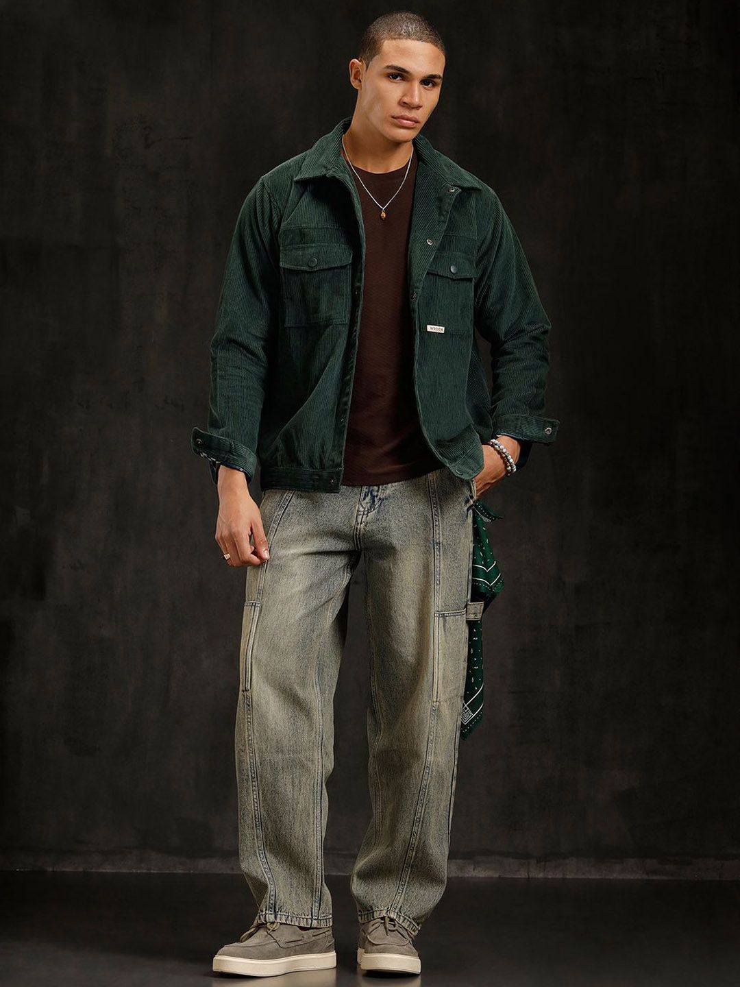 Men Comfort Baggy Mid-Rise Heavy Fade Jeans