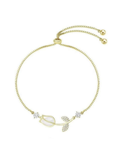 SALTY Women Stainless Steel Stone Studded Wraparound Bracelet