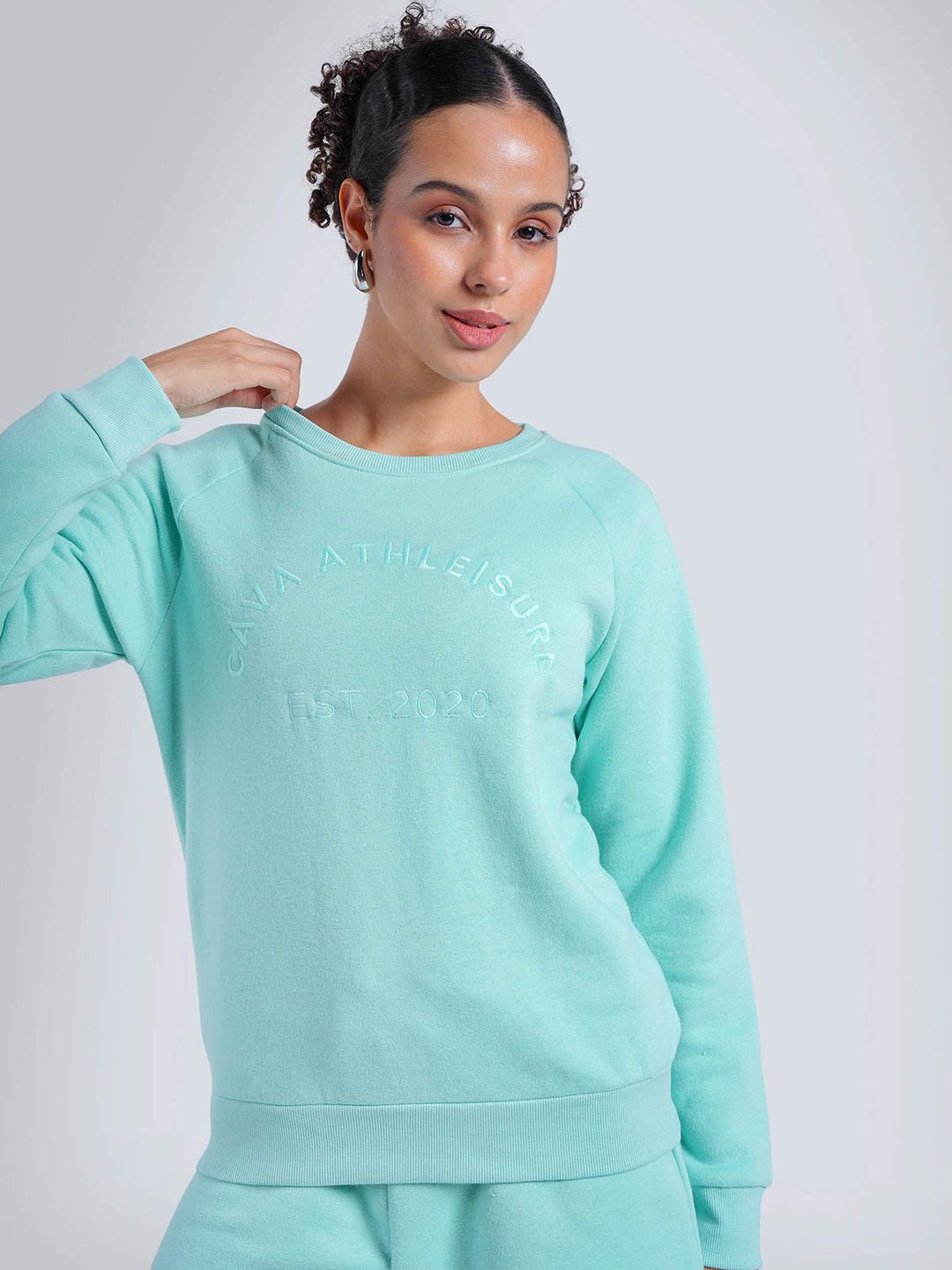 Women Round Neck Long Sleeves Sweatshirt