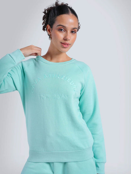 Women Round Neck Long Sleeves Sweatshirt
