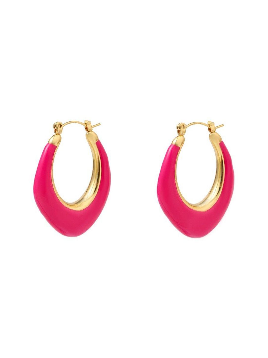 SALTY Stainless Steel Contemporary Half Hoop Earrings