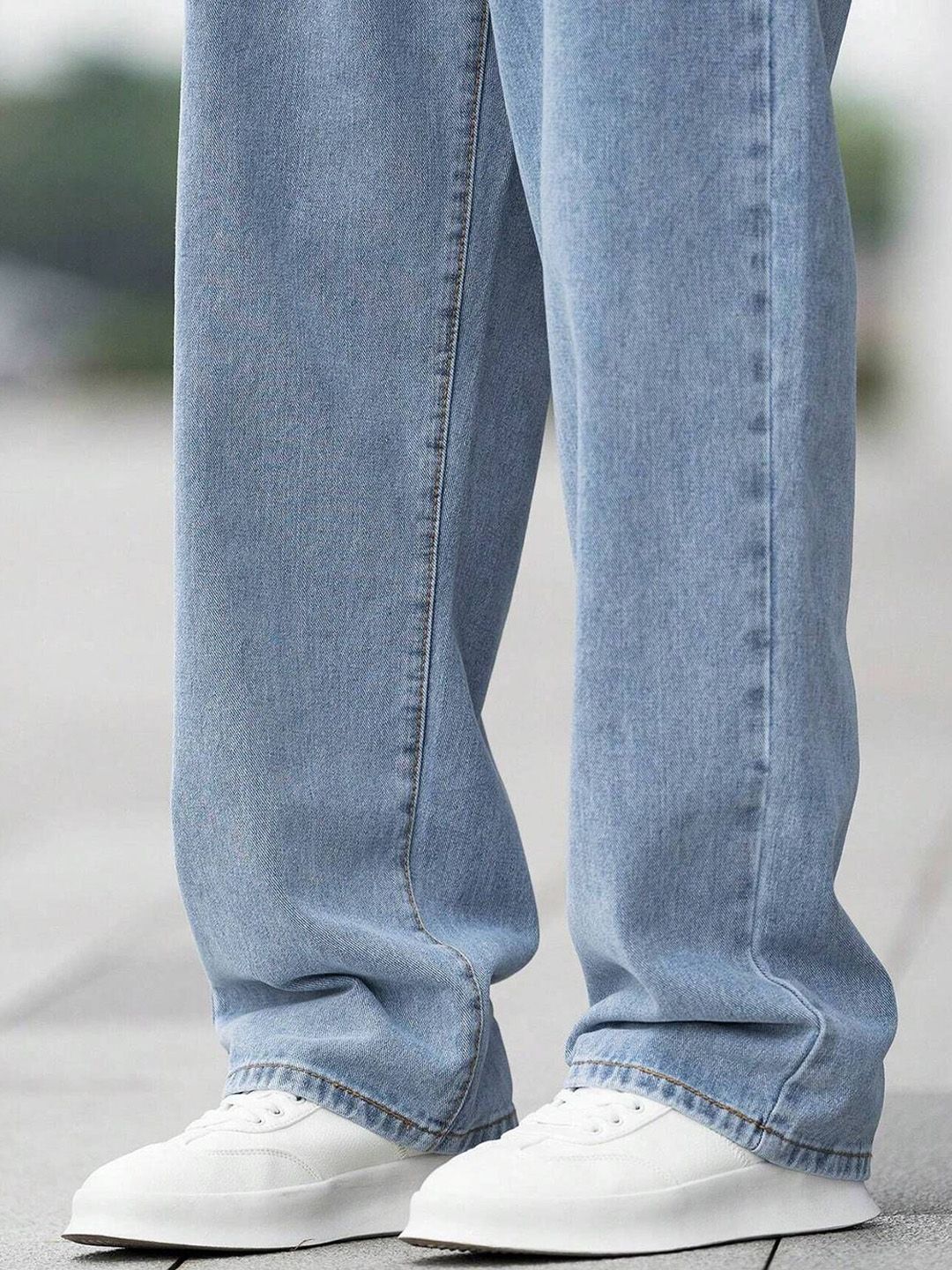 Men Baggy Mid-Rise Stretchable Jeans