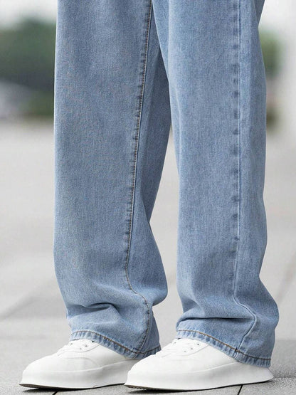 Men Baggy Mid-Rise Stretchable Jeans